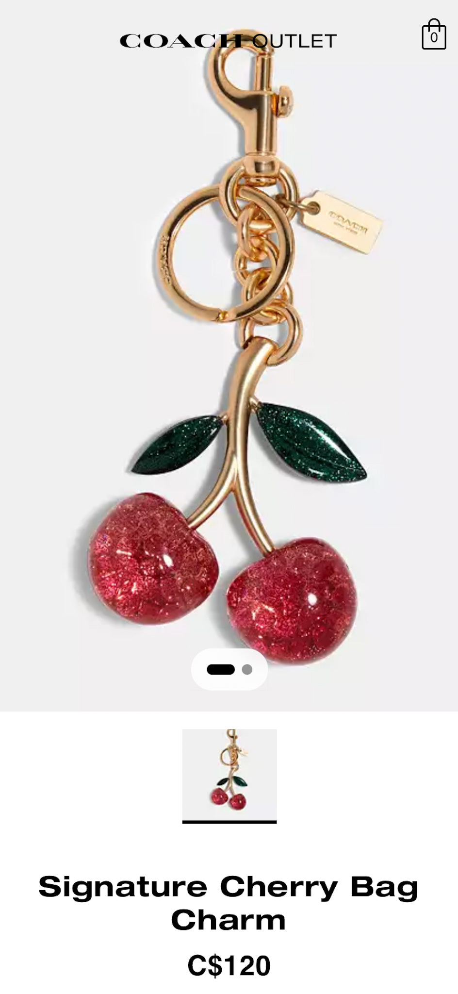 Cherry Purse Charm/KeyChain
