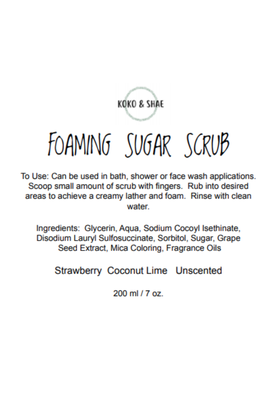 Foaming Sugar Scrub