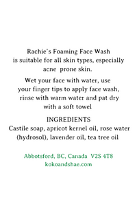 Rachie's Foaming Face Wash